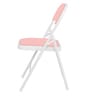 Folding Metal Chair in Pink & White Colour