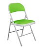 Catania Metal Folding Chair in White & Green Colour