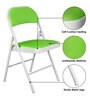 Catania Metal Folding Chair in White & Green Colour