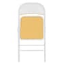 Folding Metal Chair in White & Mustard Colour