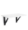 Logan Wall Mounted Table in Glossy White Finish