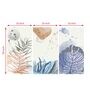 Foliage Leaves Multicolour Canvas (Set of 3) Art Panels
