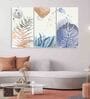 Foliage Leaves Multicolour Canvas (Set of 3) Art Panels