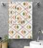Foliage Madhuban Floral Waffle Cotton 250 GSM Bath & Hand Towel Set