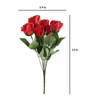 Foliyaj 2 Artificial Red Rose Bunches Without Pot