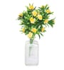 Yellow Artificial Yellow Rose Bunches Set Of 2