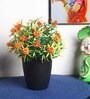 Orange Artificial Plant With Pot