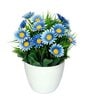 Blue Artificial Plants With Pot Set Of 2
