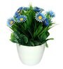Blue Artificial Plants With Pot Set Of 2