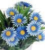 Blue Artificial Plants With Pot Set Of 2