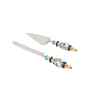 Folk Floral Cake Server Set- Blue
