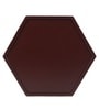 Folk Ornament  Hexagon   Brown MDF Multipurpose Serving Tray