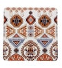Folk Ornament Brown MDF (Set of 6 ) Table Coasters