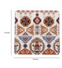 Folk Ornament Brown MDF (Set of 6 ) Table Coasters