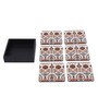 Folk Ornament Brown MDF (Set of 6 ) Table Coasters