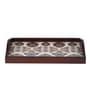 Folk Ornament Brown Teak Wood & MDF Serving Tray Reinvention factory