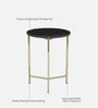 Fomin Metal End Table In Gold Finish With Porcelain Top
