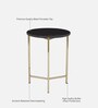 Fomin Metal End Table In Gold Finish With Porcelain Top