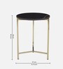 Fomin Metal End Table In Gold Finish With Porcelain Top