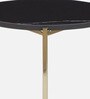 Fomin Metal End Table In Gold Finish With Porcelain Top