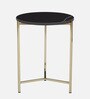 Fomin Metal End Table In Gold Finish With Porcelain Top