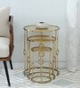 Fomin Metal Nest of Tables In Gold Finish (Set of 3)