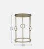 Fomin Metal Nest of Tables In Gold Finish (Set of 3)