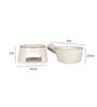Fondue 450ml White Stoneware (Set of 2) Dinner Bowl