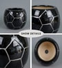 Black Football Design Ceramic Pot for Indoor & Outdoor Plants