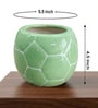 Green Football Design Ceramic Pot for Indoor & Outdoor Plants