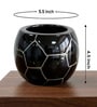 Black Football Design Ceramic Pot for Indoor & Outdoor Plants