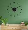 3D Infinity Black Plastic Wall Clock