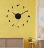 3D Infinity Black Plastic Wall Clock