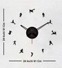 3D Infinity Black Plastic Wall Clock