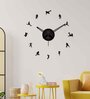 3D Infinity Black Plastic Wall Clock