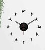 3D Infinity Black Plastic Wall Clock