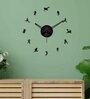 3D Infinity Black Plastic Wall Clock