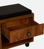 FootFit 16-Pairs Shoe Cabinet In Tan Finish With Seating