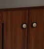 FootFit 16-Pairs Shoe Cabinet In Walnut Finish With Seating