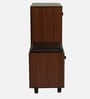 FootFit 16-Pairs Shoe Cabinet In Walnut Finish With Seating