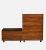 FootFit 20-Pairs Shoe Cabinet In Tan Finish With Seating