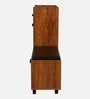 FootFit 20-Pairs Shoe Cabinet In Tan Finish With Seating
