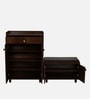 FootFit 20-Pairs Shoe Cabinet In Walnut Finish With Seating