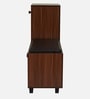 FootFit 20-Pairs Shoe Cabinet In Walnut Finish With Seating