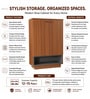 Footra Shoe Rack In Walnut Finish
