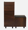 Footsie 12-Pairs Shoe Cabinet In Classic Walnut Finish With Seating