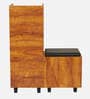 Footsie 12-Pairs Shoe Cabinet In Tan Finish With Seating