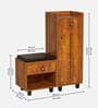 Footsie 12-Pairs Shoe Cabinet In Tan Finish With Seating
