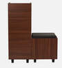 Footsie 12-Pairs Shoe Cabinet In Walnut Finish With Seating