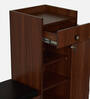 Footsie 12-Pairs Shoe Cabinet In Walnut Finish With Seating